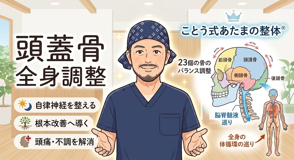 稲毛区にらさわ整骨院の頭蓋骨全身調整